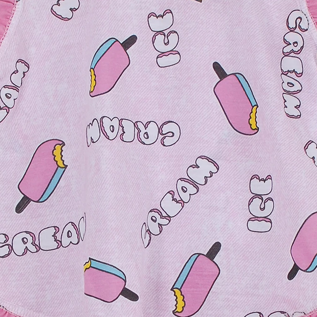 Pijama Regata Feminino Infantil - Ice Cream - 023021
