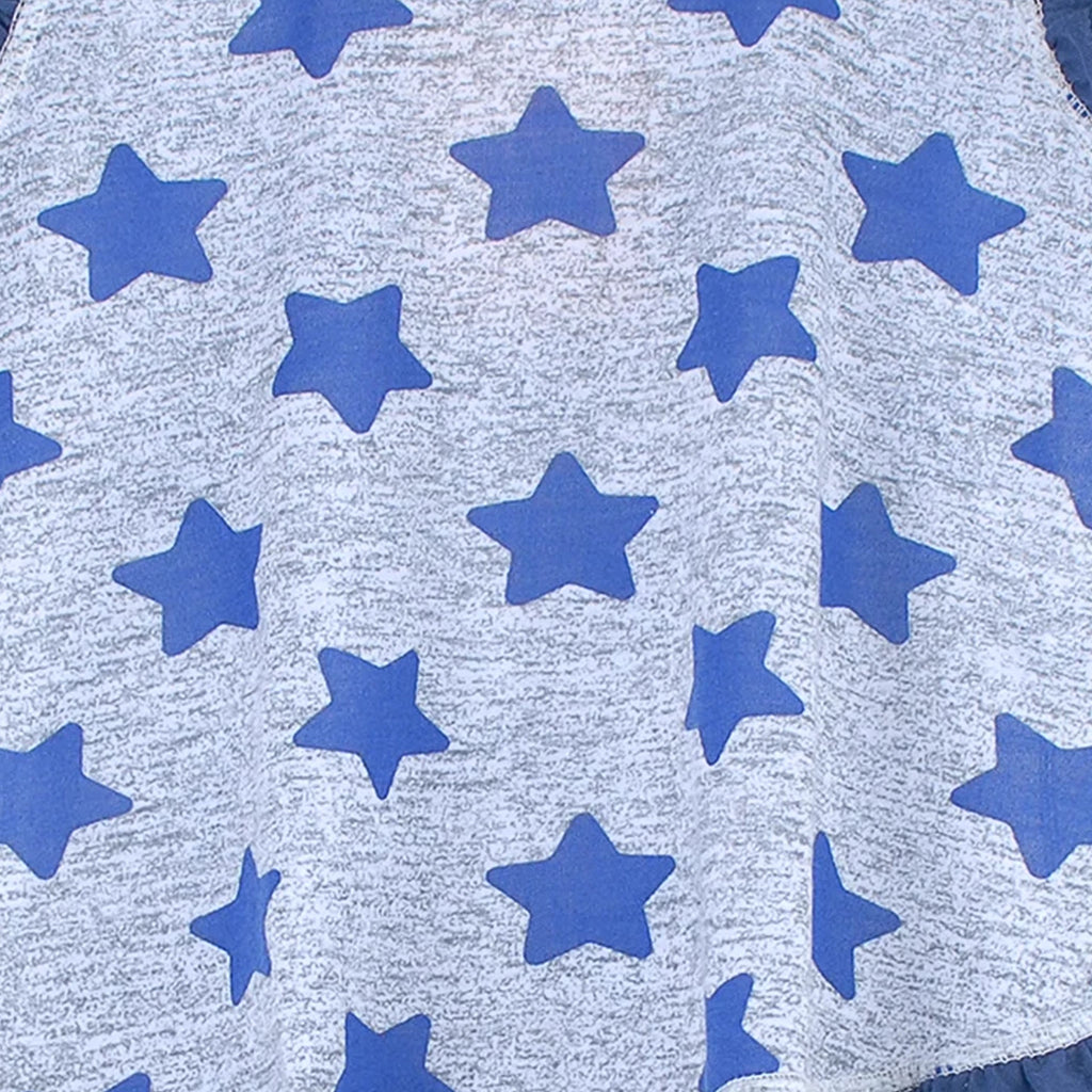 Pijama Regata Feminino Infantil - Estampa Estrela Azul Marinho - 023052
