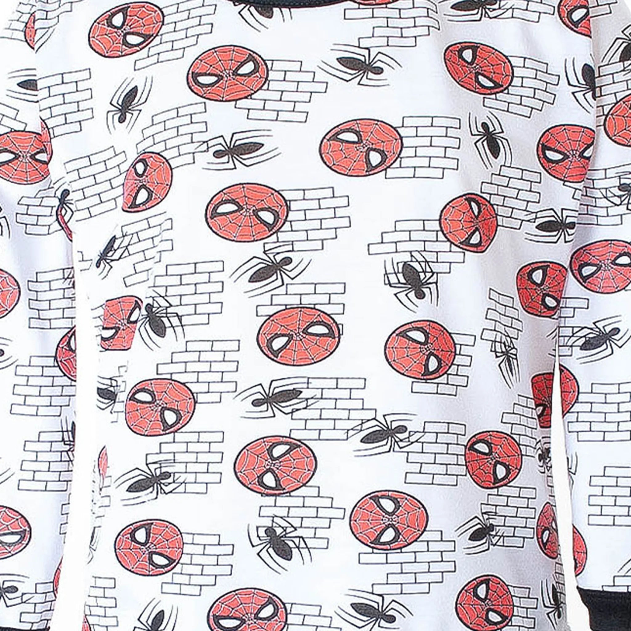 Pijama Longo Masculino Infantil - Estampa Homem-Aranha Máscaras - 028019