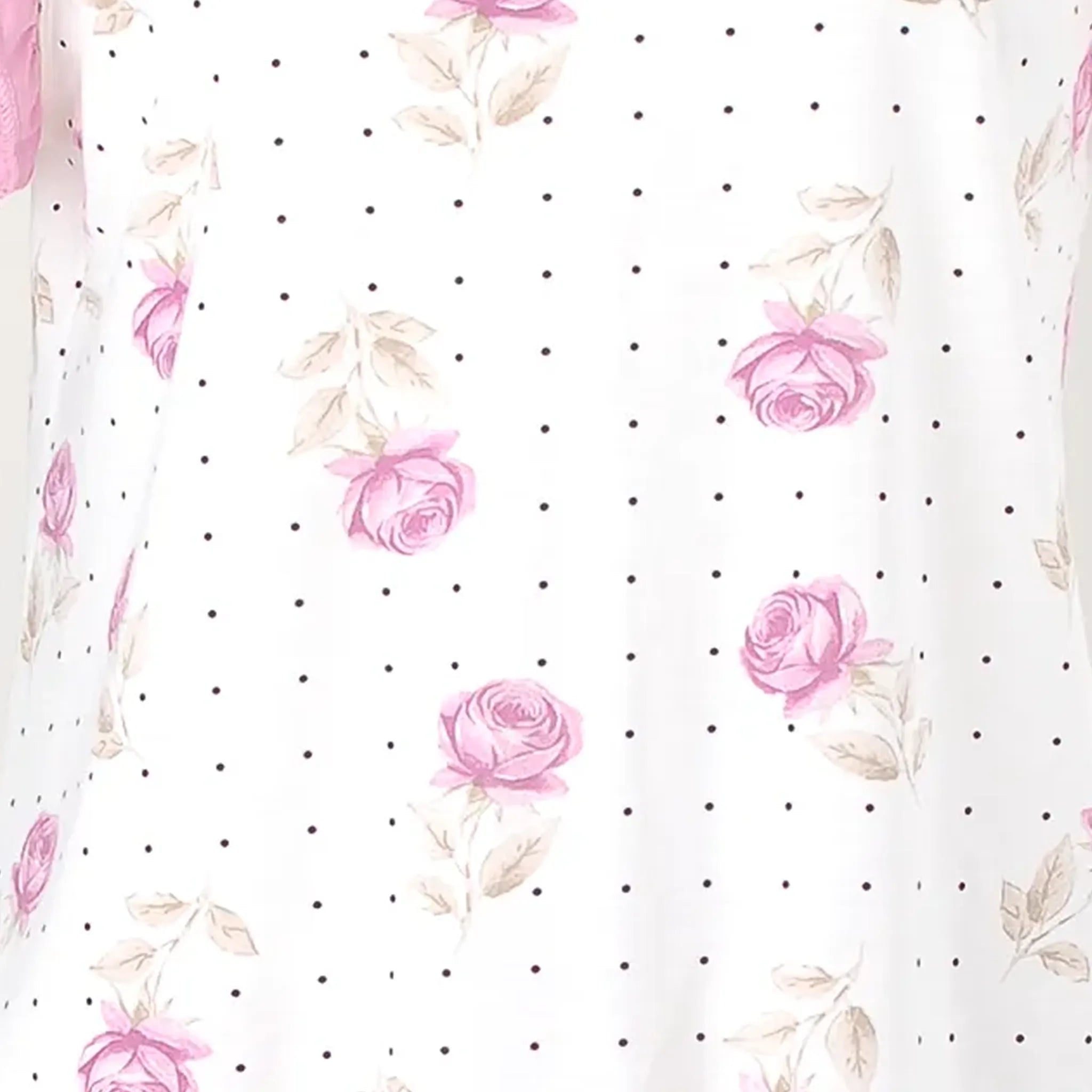 Pijama Regata Feminino Adulto Babado Rosas 00101