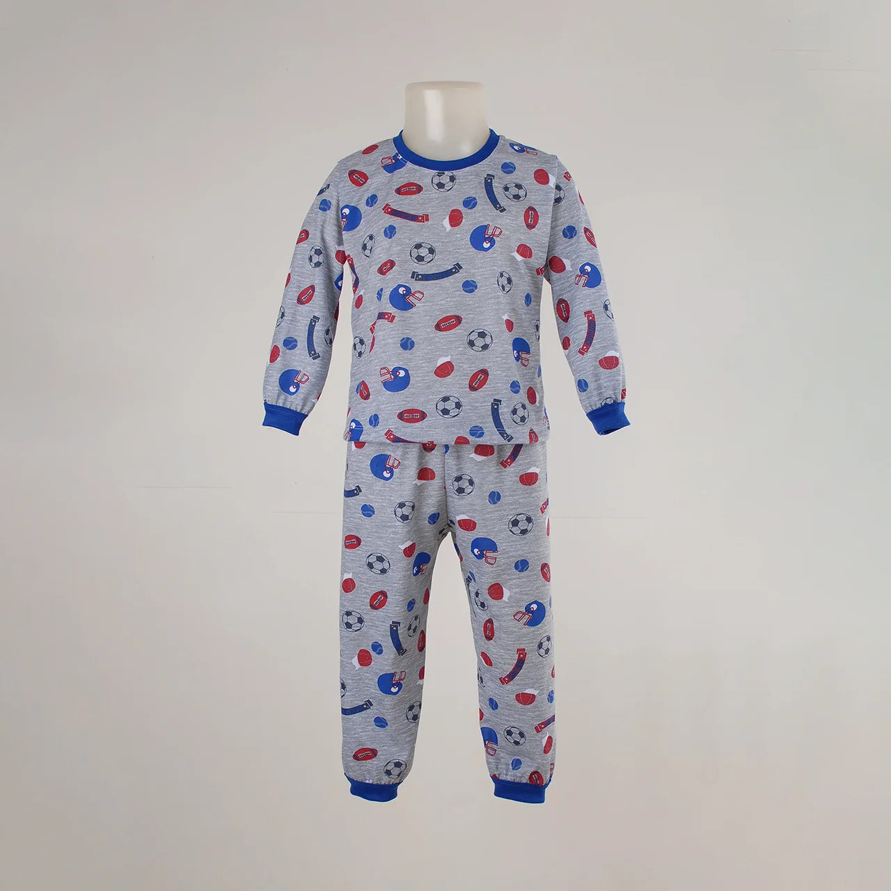 Pijama Longo Masculino Infantil - Estampa Futebol - 028003