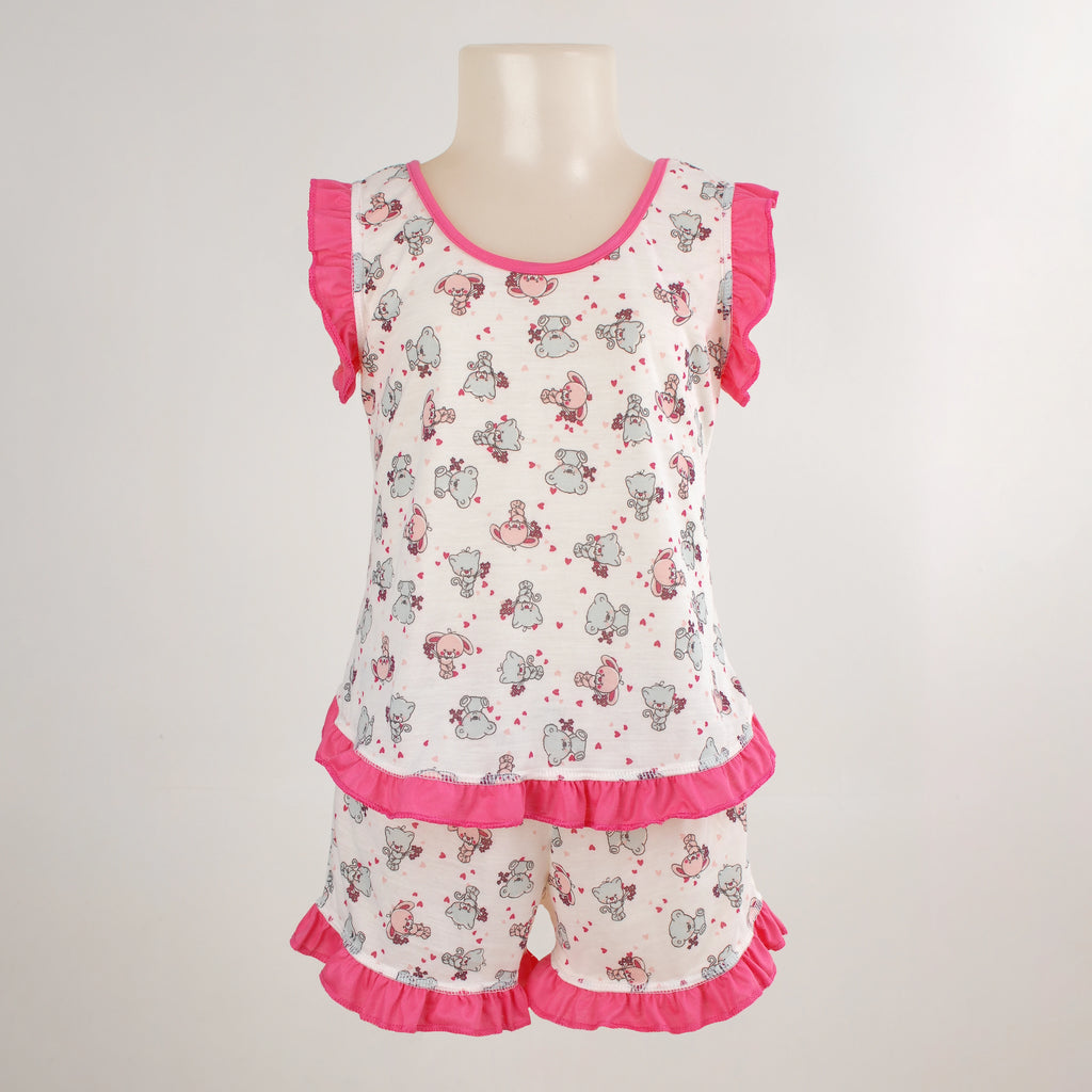 Pijama Regata Feminino Infantil - Estampa Ursinhos - 023004
