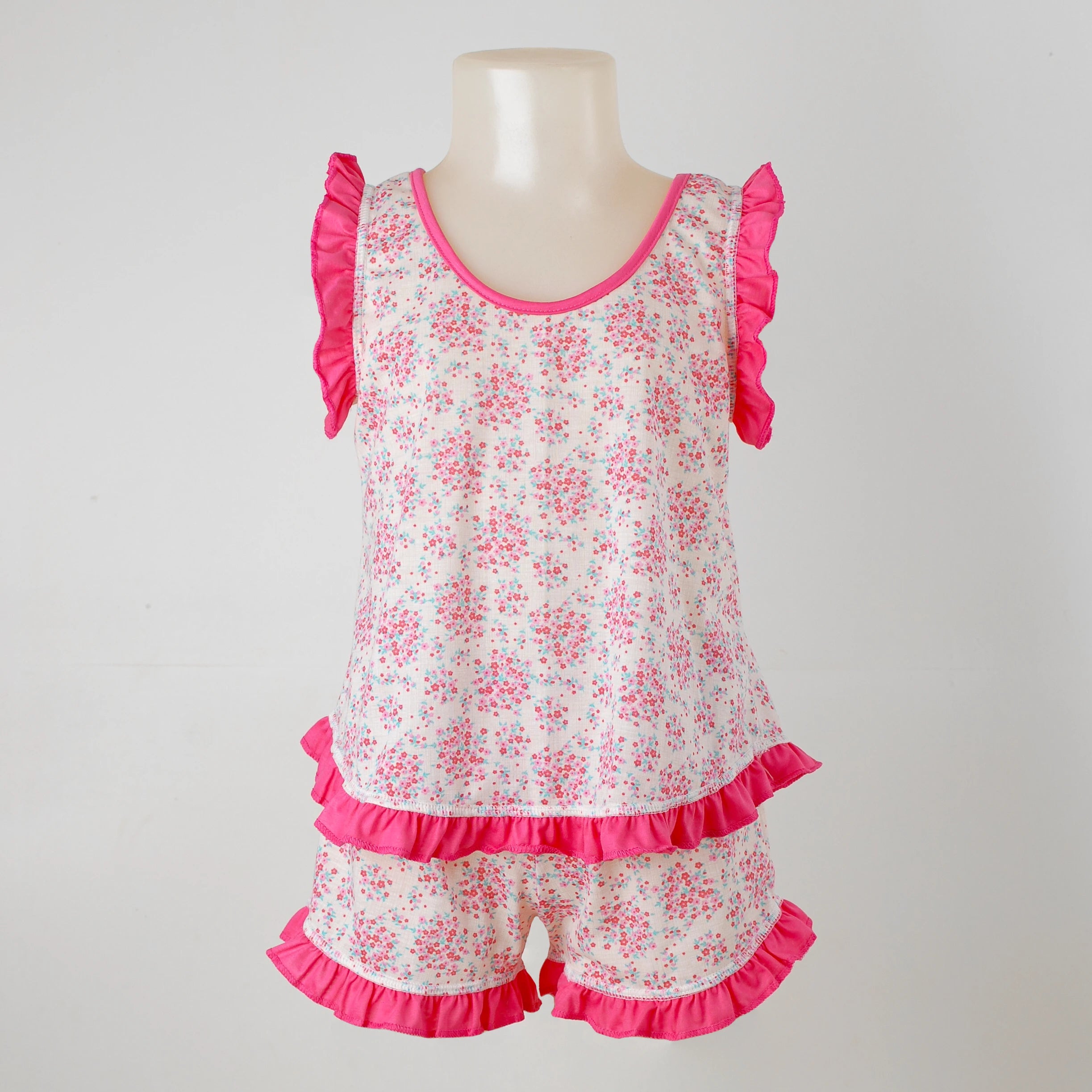 Pijama Regata Feminino Infantil - Estampa Bouquet - 023011