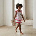 Pijama Regata Feminino Infantil - Estampa Gatinhos Cinza e Pink - 023018