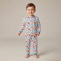 Pijama Longo Masculino Infantil - Estampa Máscaras Azul - 028010