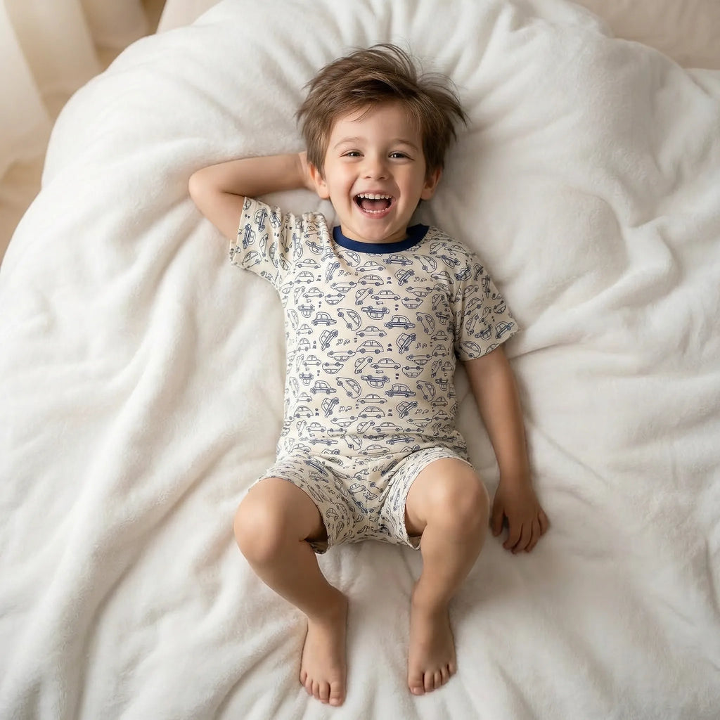 Pijama Camiseta Masc. Infantil - Carrinhos - 027007