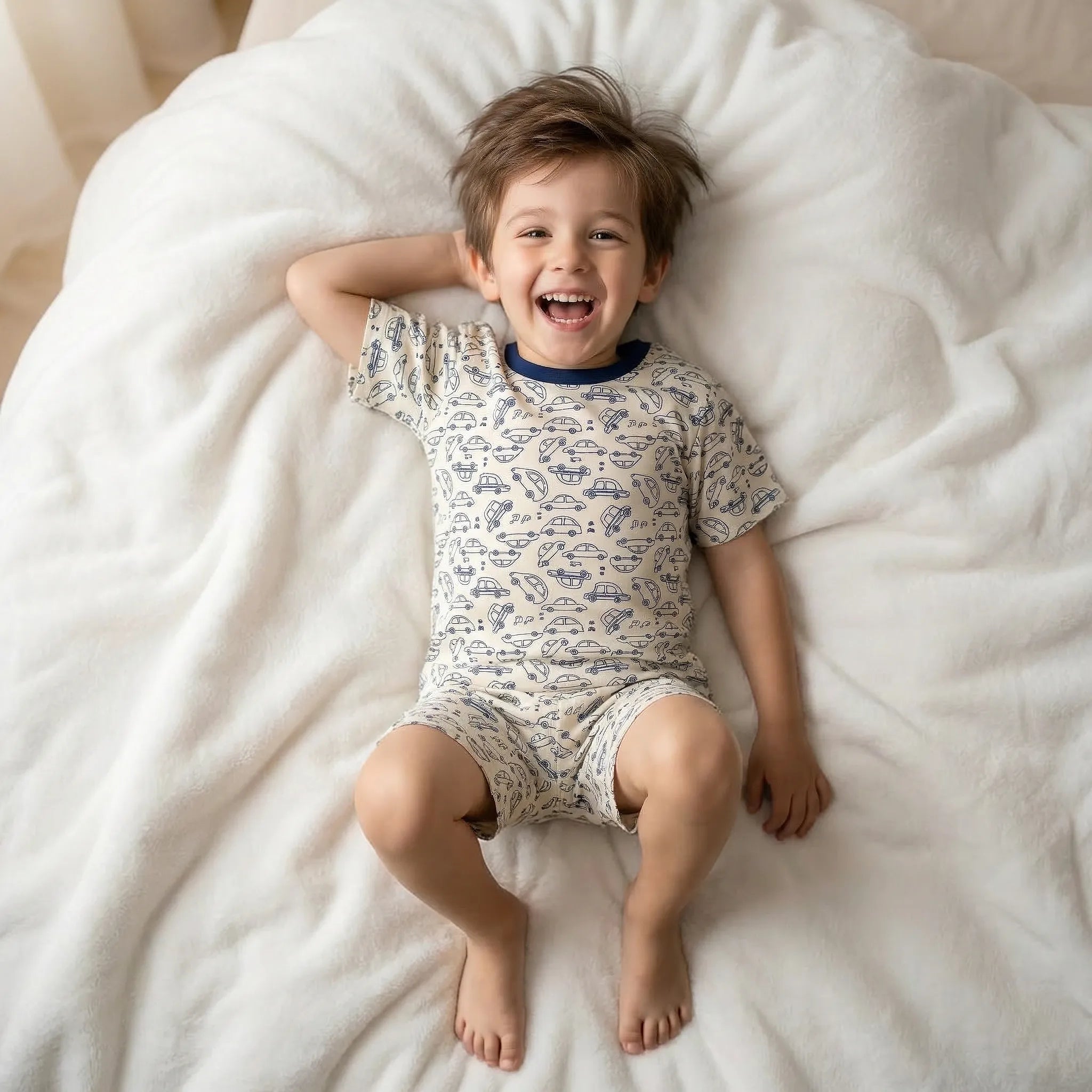 Pijama Camiseta Masc. Infantil - Carrinhos - 027007