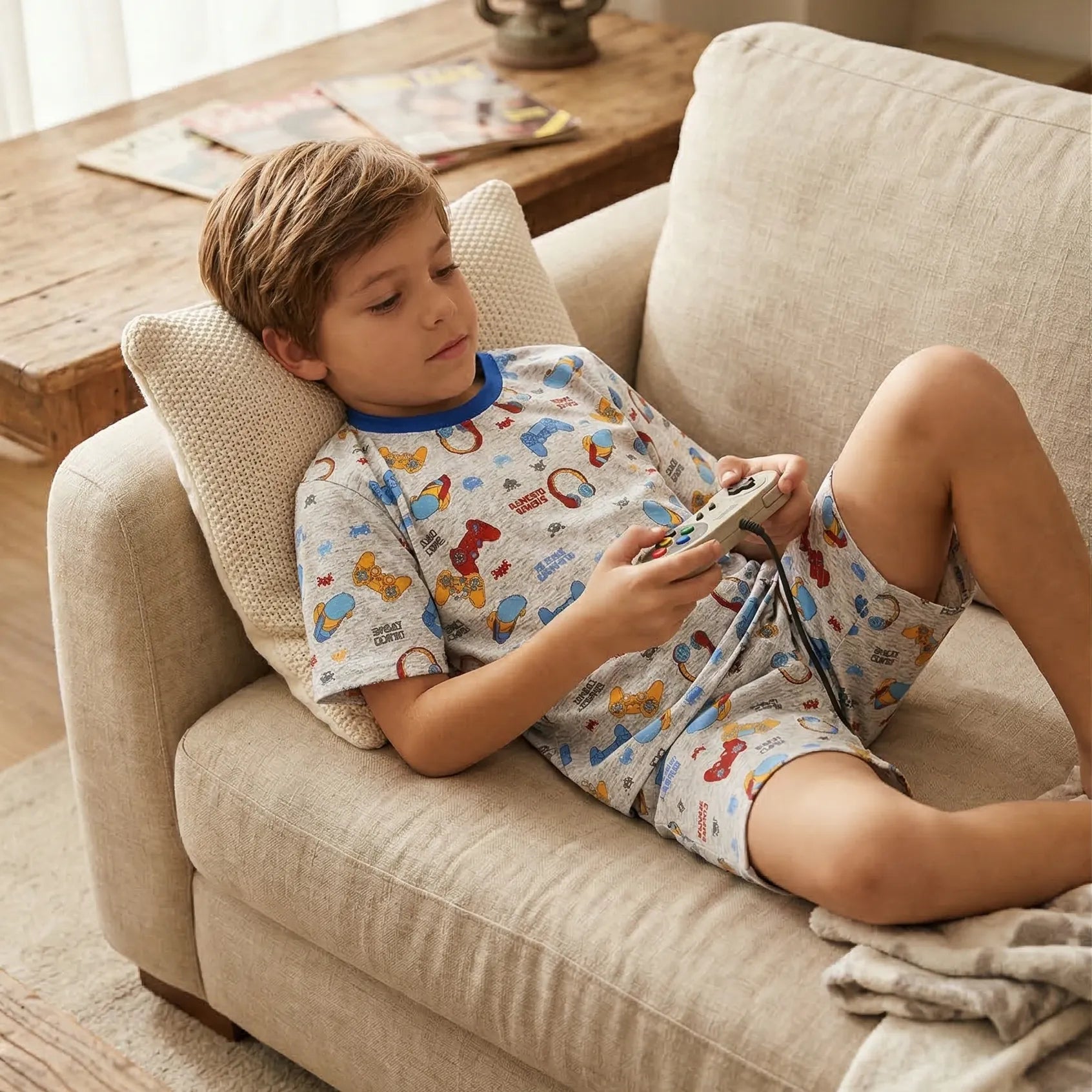 Pijama Camiseta Masc. Infantil - Video Game - 027003