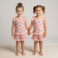 Pijama Regata Feminino Infantil - Estampa Gatinhos Detox - 023005
