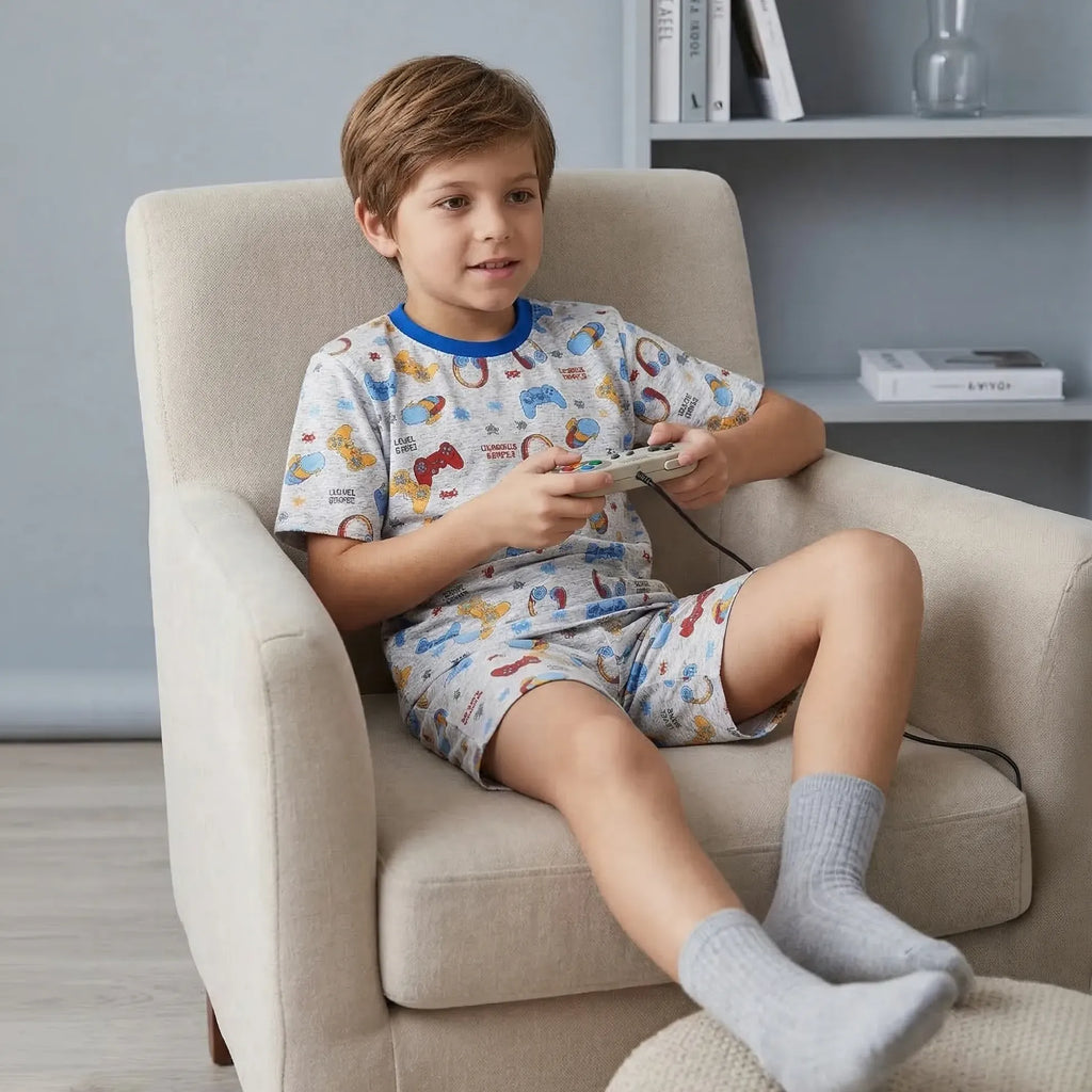 Pijama Camiseta Masc. Infantil - Video Game - 027003