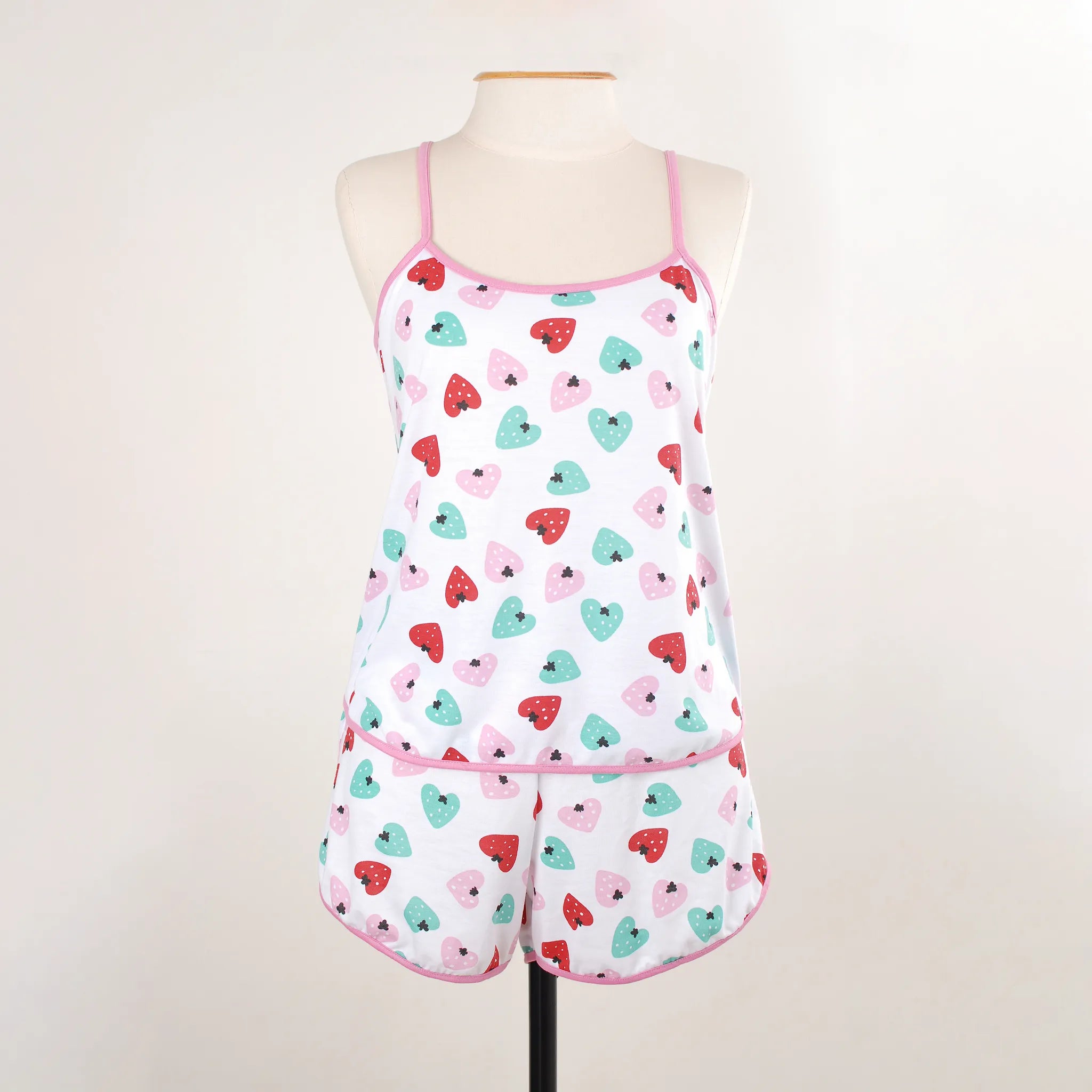 Pijama Fem. Adulto Alça - Morangos - 00204