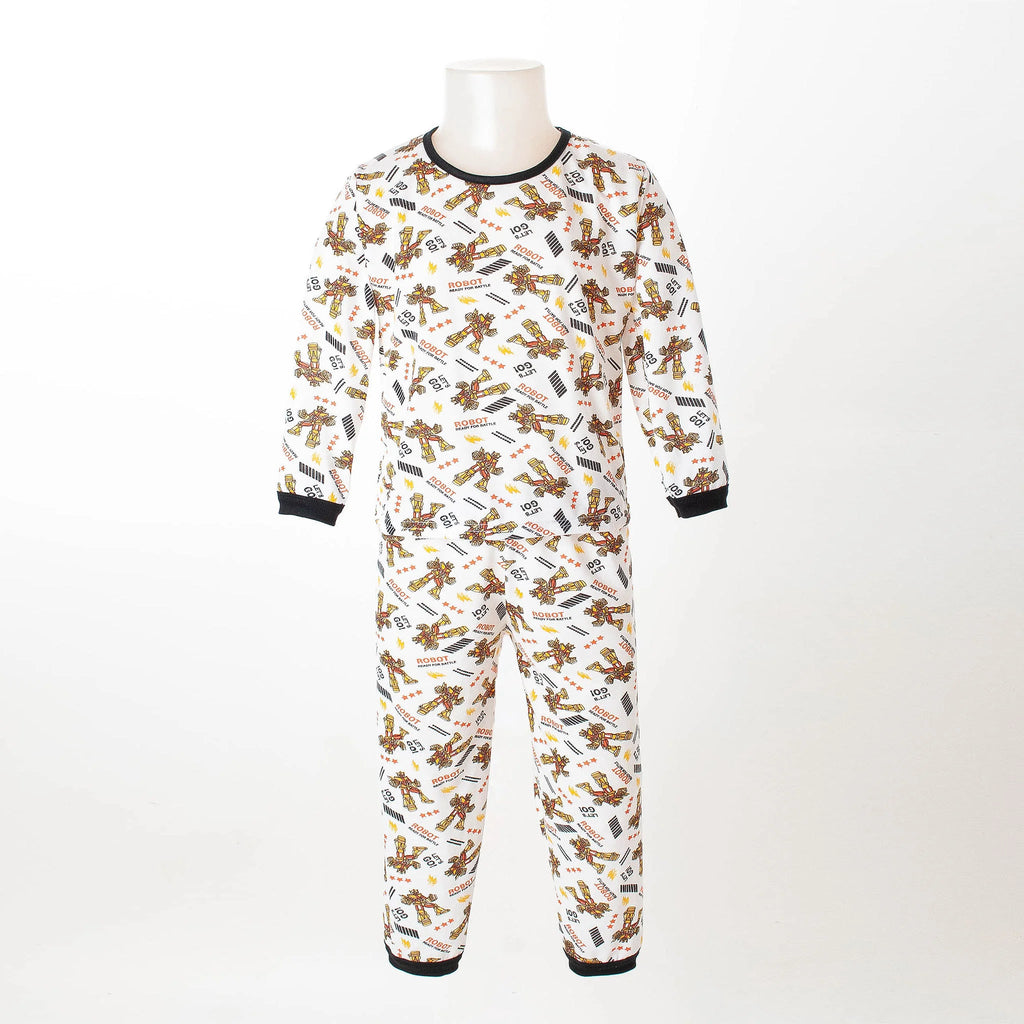 Pijama Longo Masculino Infantil - Estampa Rôbo Amarelo - 028011