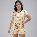 Pijama Camiseta Fem. Adulto Bolso - Cachorro Amarelo - 00814