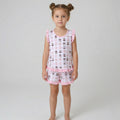 Pijama Regata Feminino Infantil - Estampa Cachorrinho Rosa - 023003