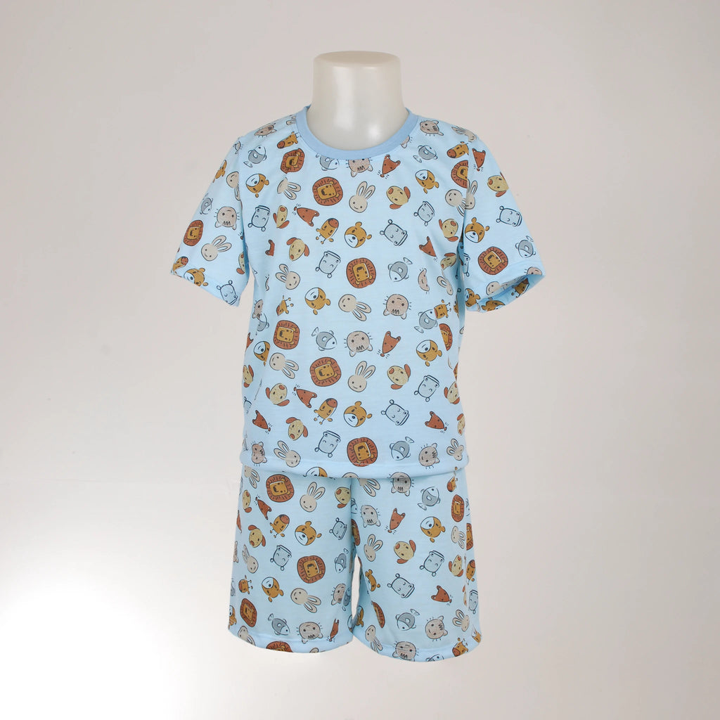 Pijama Masculino Infantil Curto - Estampa Animais - 027011
