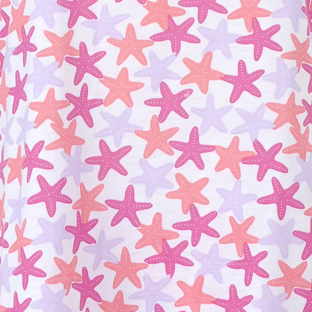 Pijama Regata Feminino Estampado Adulto Babado - Estrela do Mar