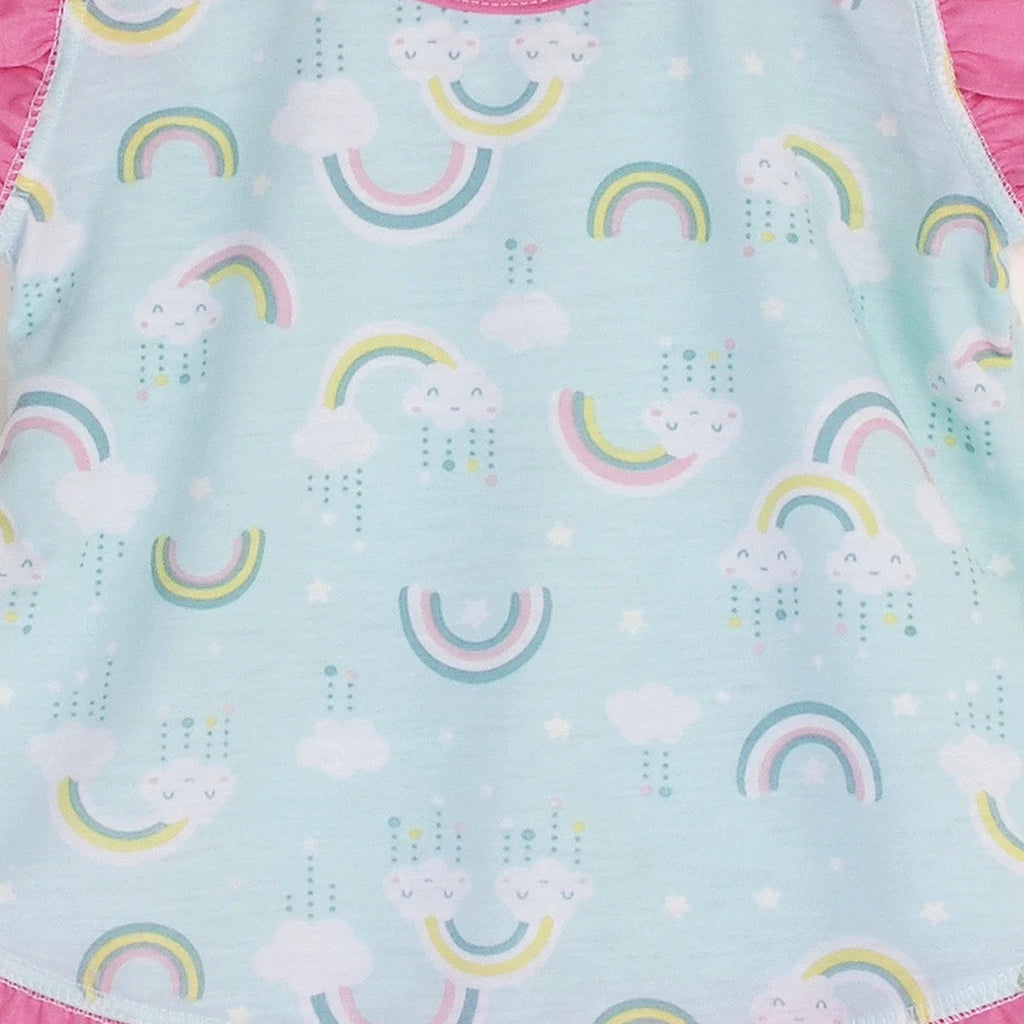 Pijama Regata Feminino Infantil - Estampa Arco-Iris - 023010