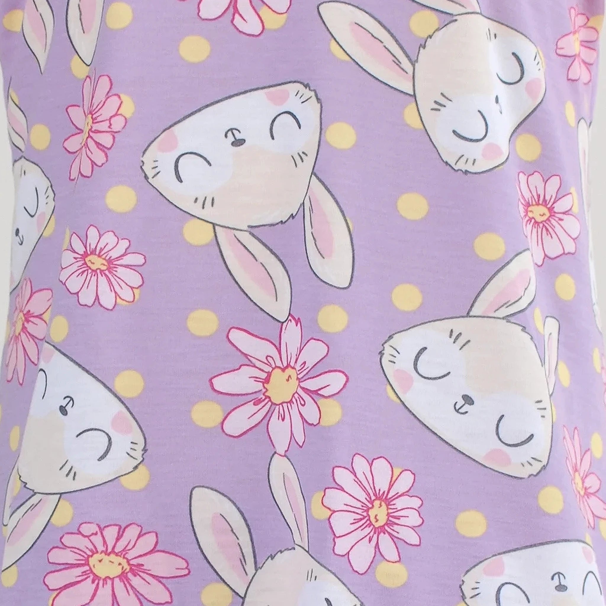Pijama Regata Feminino Infantil - Estampa Coelho Lilás - 023006