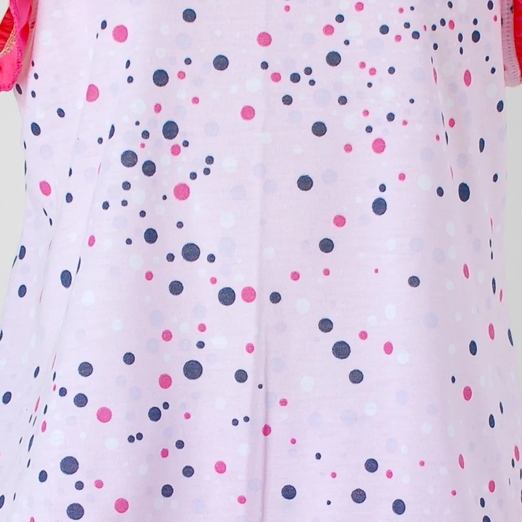 Pijama Regata Feminino Infantil - Estampa Poá Pink - 023007