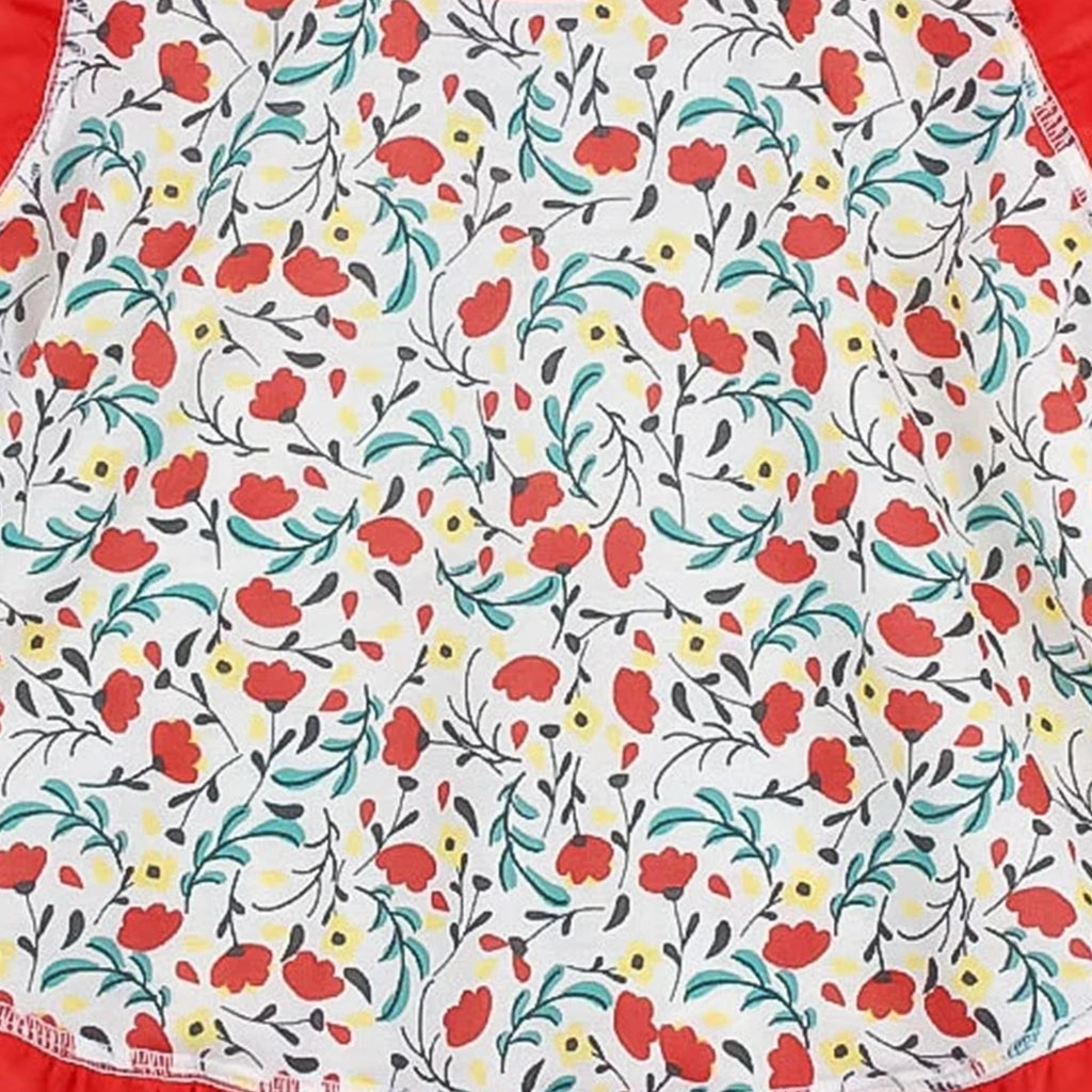 Pijama Regata Feminino Infantil - Estampa Floral vermelho - 023001