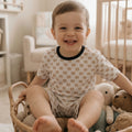 Pijama Masculino Infantil Curto - Estampa Urso Listrado - 027013