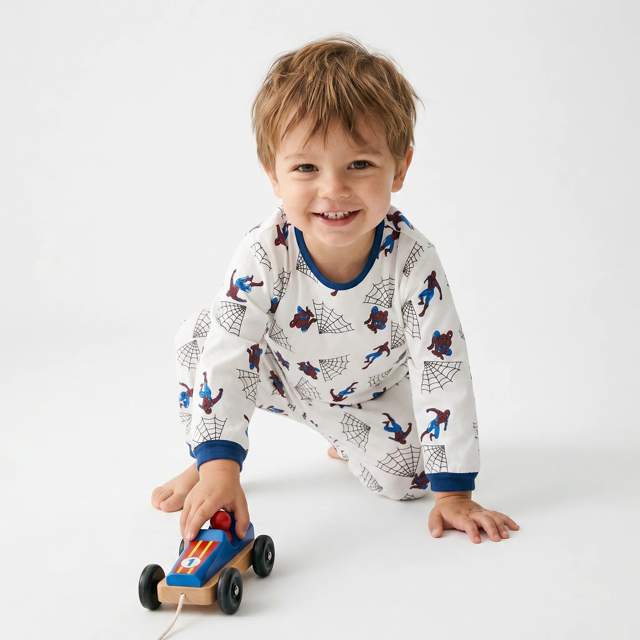 Pijama Longo Masculino Infantil - Estampa Homem-Aranha - 028018