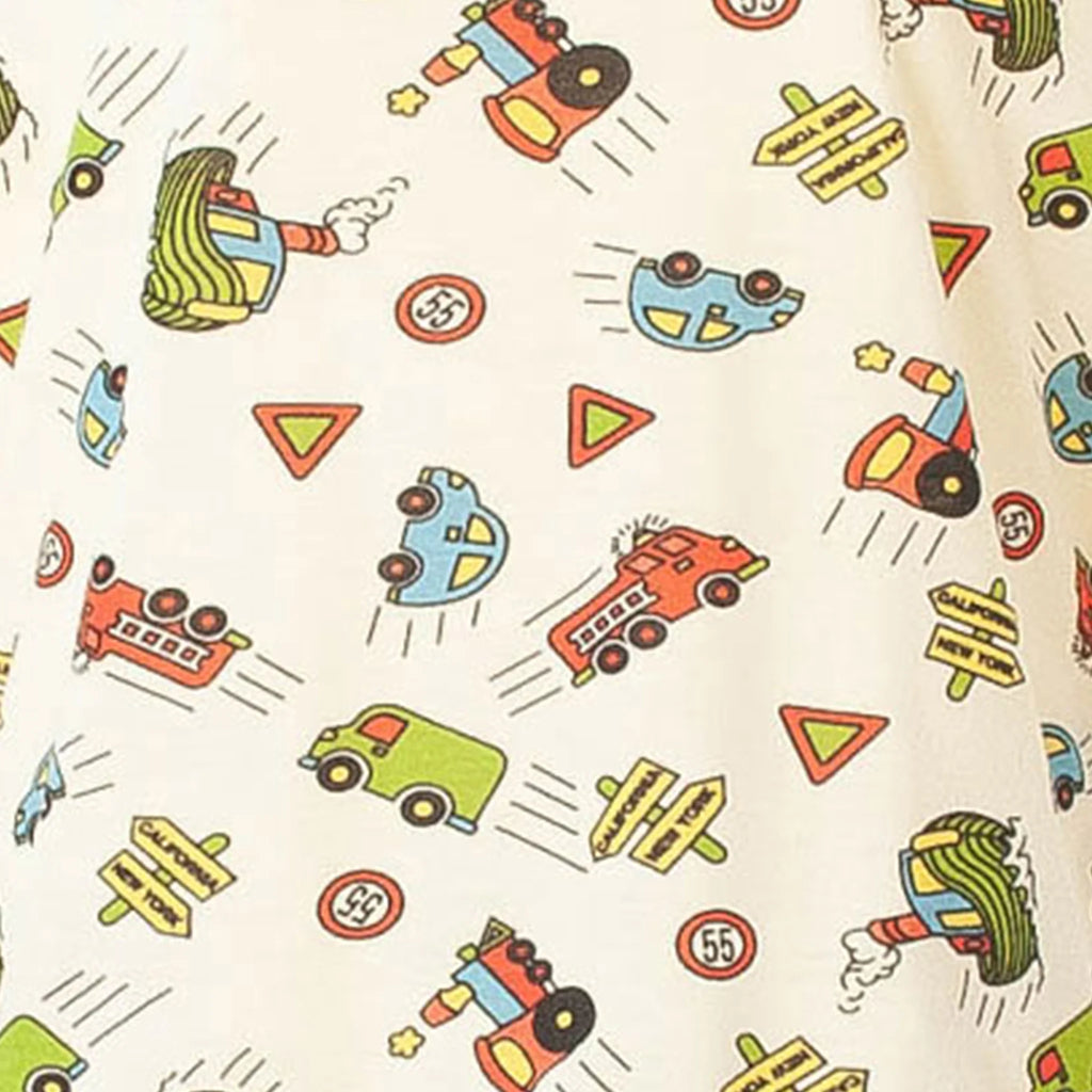 Pijama Longo Masc. Infantil - Estampa Carrinhos amarelo - 028001