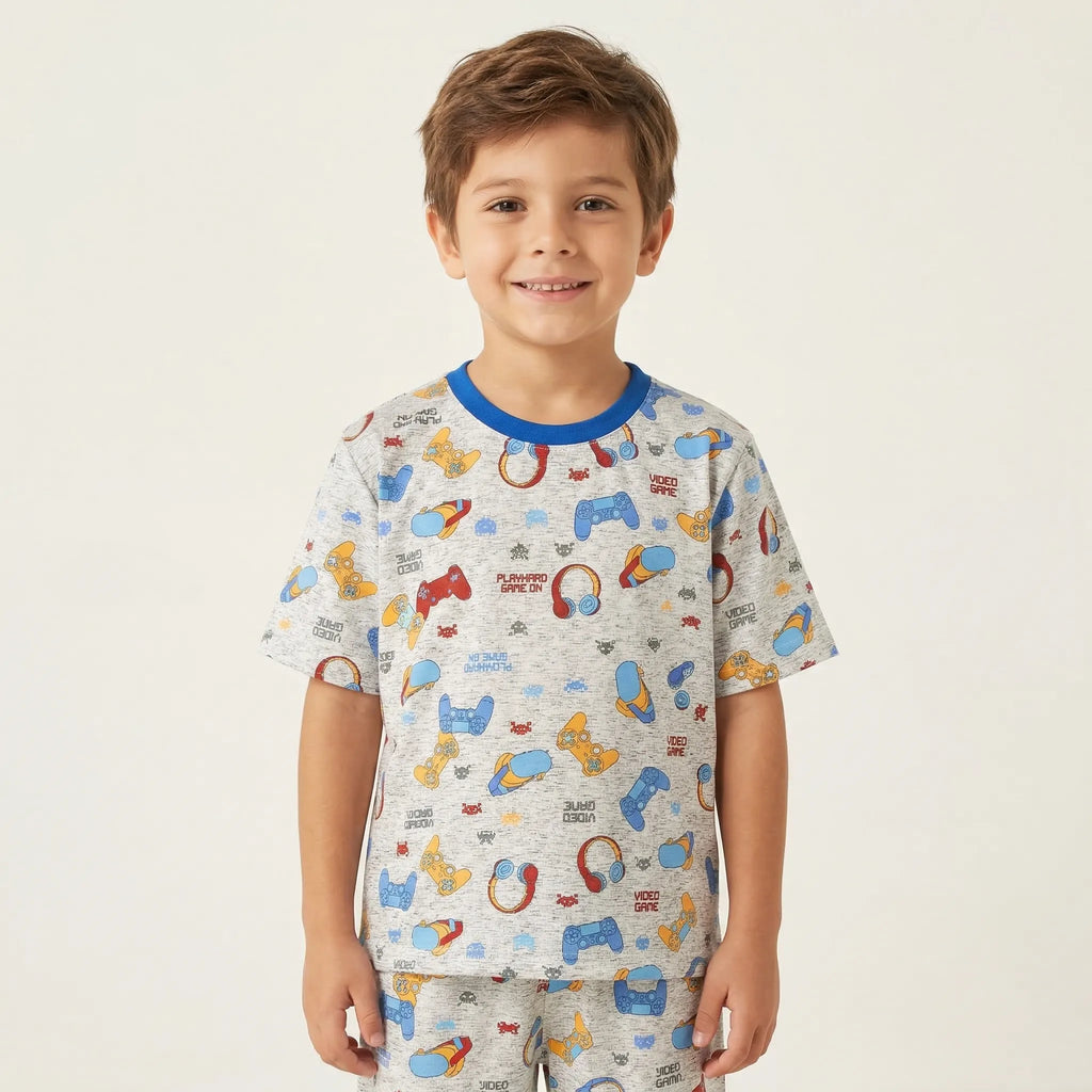 Pijama Camiseta Masc. Infantil - Video Game - 027003