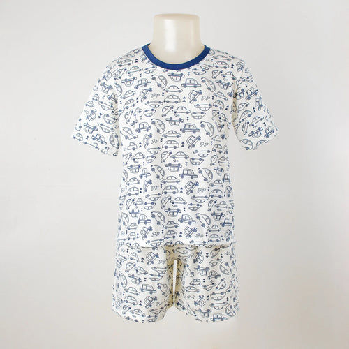 Pijama Camiseta Masc. Infantil - Carrinhos - 027007