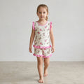 Pijama Regata Feminino Infantil - Estampa Cachorrinho Pug Rosa - 023002