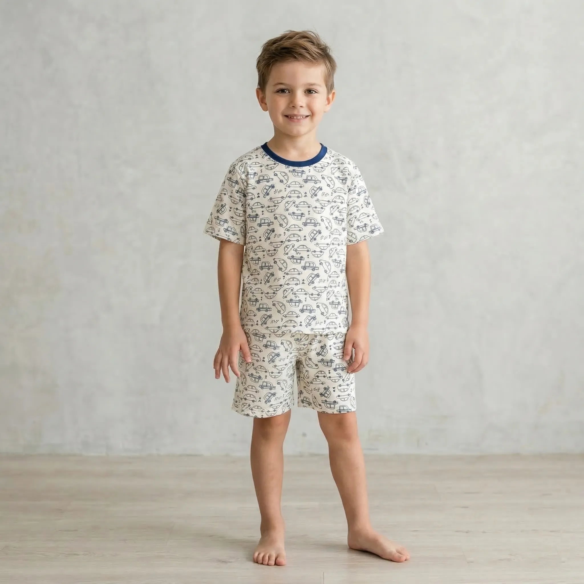 Pijama Camiseta Masc. Infantil - Carrinhos - 027007