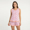 Pijama Regata Feminino Estampado Adulto Babado - Estrela do Mar