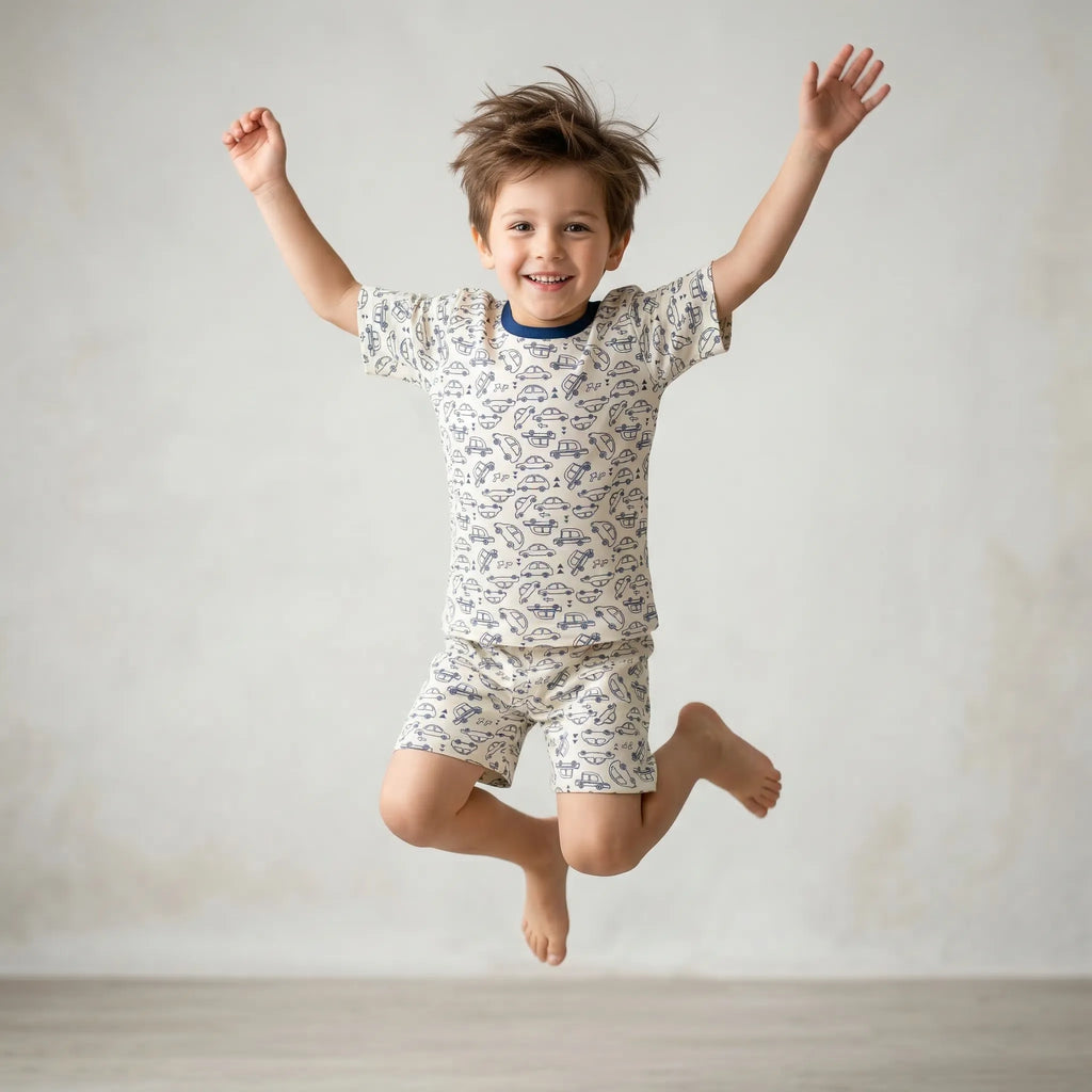 Pijama Camiseta Masc. Infantil - Carrinhos - 027007