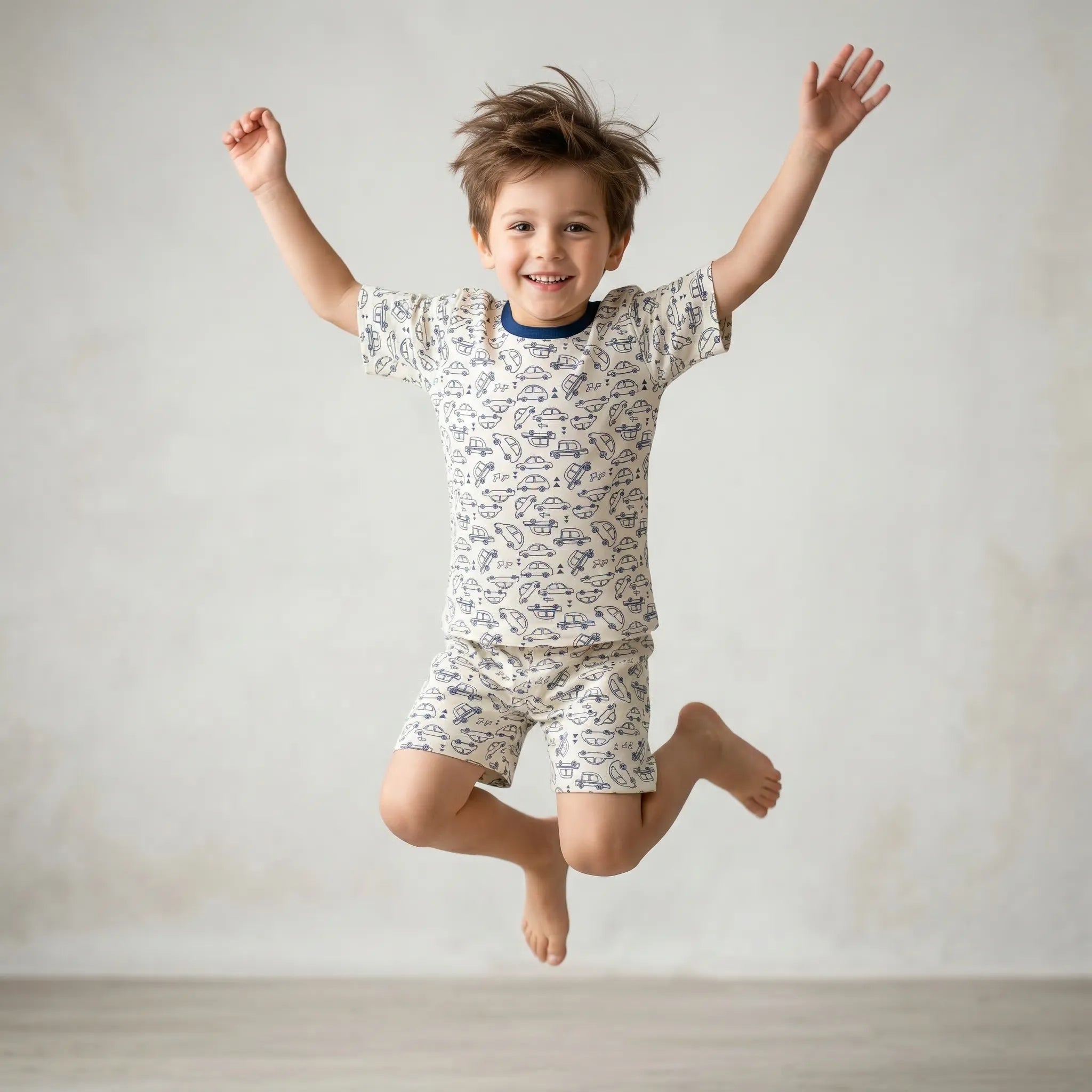 Pijama Camiseta Masc. Infantil - Carrinhos - 027007